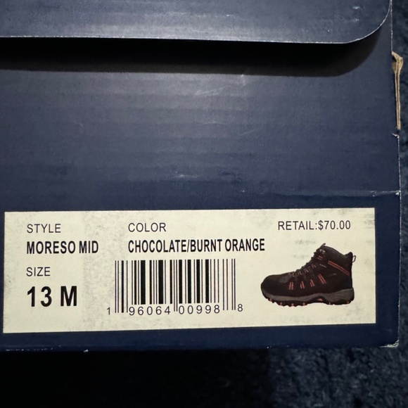 Nevados Men's N-moreso Hiking Boot Chocolate/Burnt Orange Size 13M - Picture 6 of 6